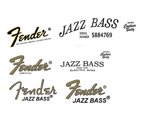 fender jazz bass decal kopen